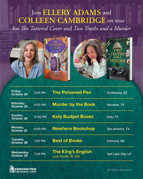 ellery adams and colleen cambridge book tour